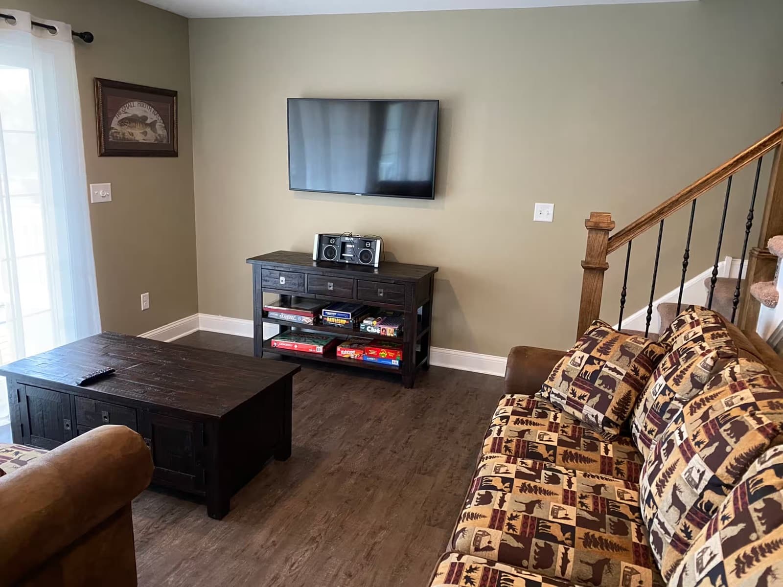 Living room lounge with TV