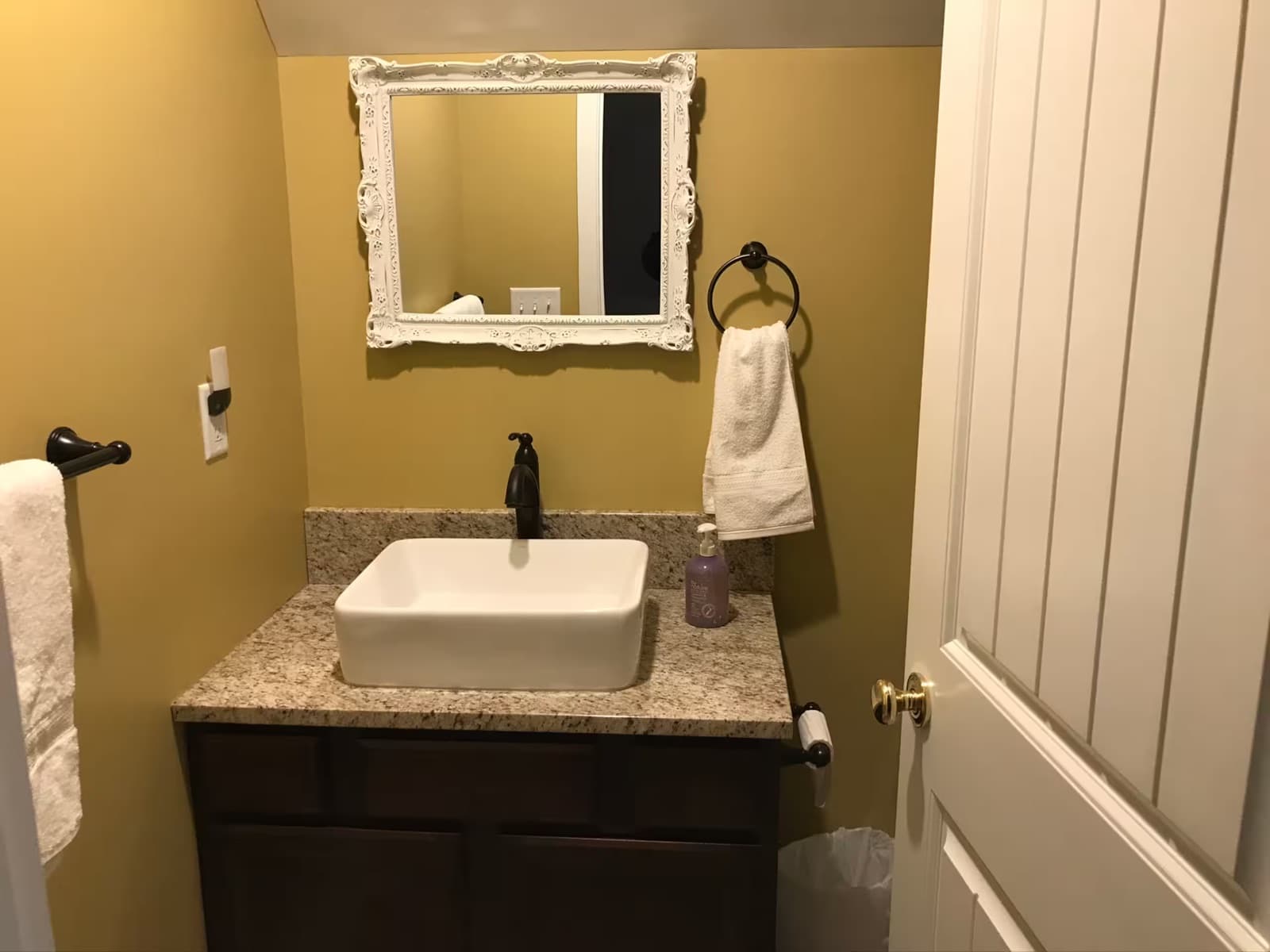Bathroom vanity with vessel sink